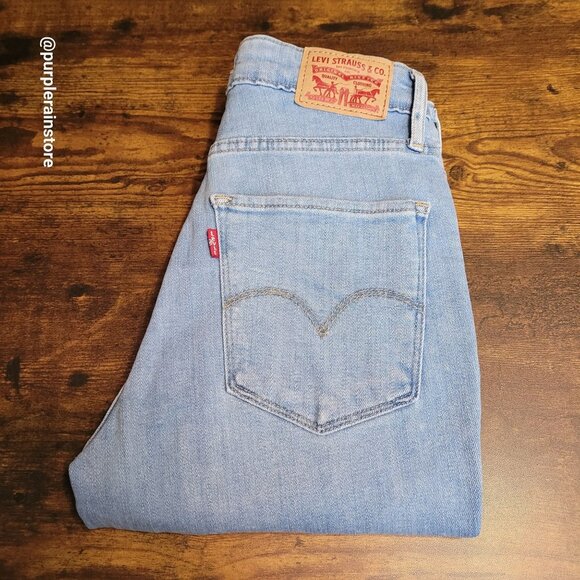 Levi's Jeans 26 Skinny 721 High Rise Medium Light Wash Stretch Denim Western - Picture 3 of 12